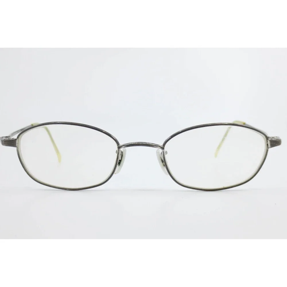 Oliver Peoples OP-557 Oval Eyeglasses Antique Silver Metal Frame Demo Lenses